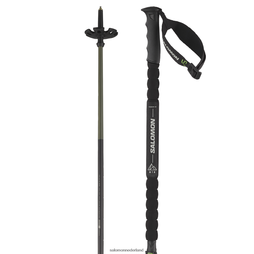 alpine stokken voor heren - mtn carbon s3 zwart geel NTFJN61245 Salomon