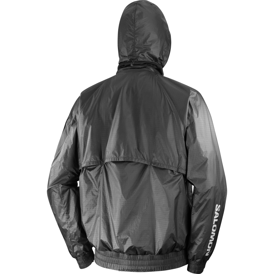 heren windjack met capuchon - equipe diep zwart NTFJN61086 Salomon