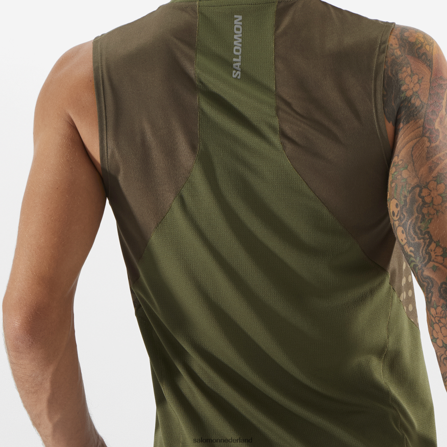 herentank - sense aero druivenblad/donkergroen NTFJN6242 Salomon