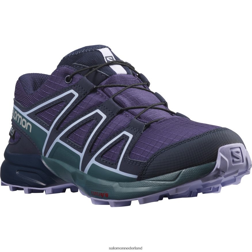 junior - kinderschoenen - speedcross clima waterproof druif/wilde eend blauw/lavendel NTFJN61345 Salomon