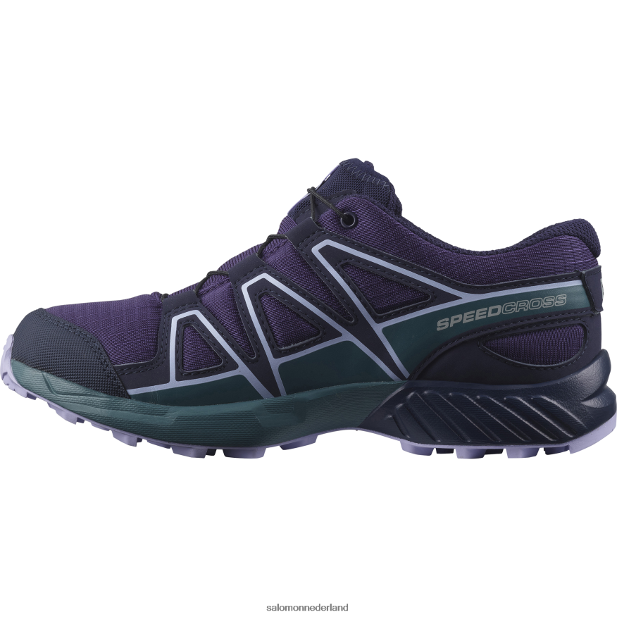 junior - kinderschoenen - speedcross clima waterproof druif/wilde eend blauw/lavendel NTFJN61345 Salomon