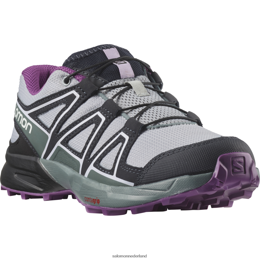 junior - kinderschoenen - speedcross steengroeve/zwart/mousserende druif NTFJN61353 Salomon