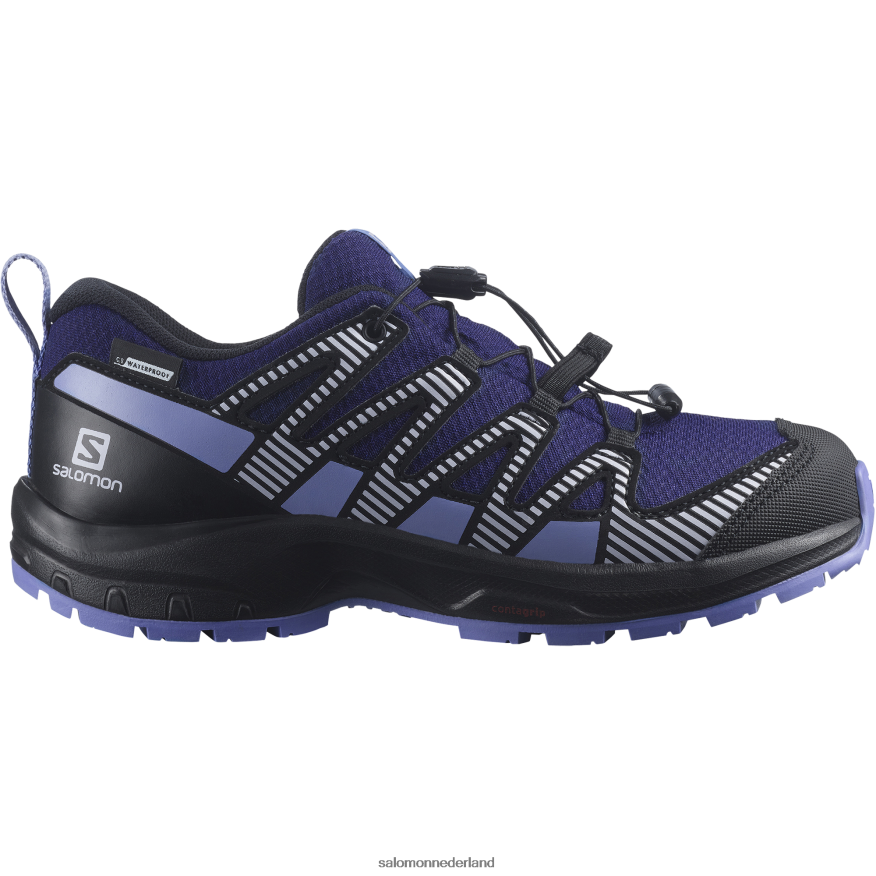 junior - kinderschoenen - xa pro v8 clima waterdicht astrale uitstraling/zwart/paars gemêleerd NTFJN61359 Salomon