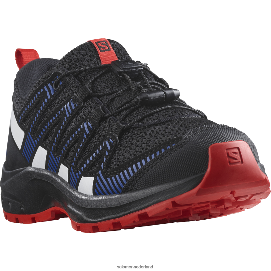 junior - kinderschoenen - xa pro v8 zwart/lapisblauw/vurig rood NTFJN61356 Salomon