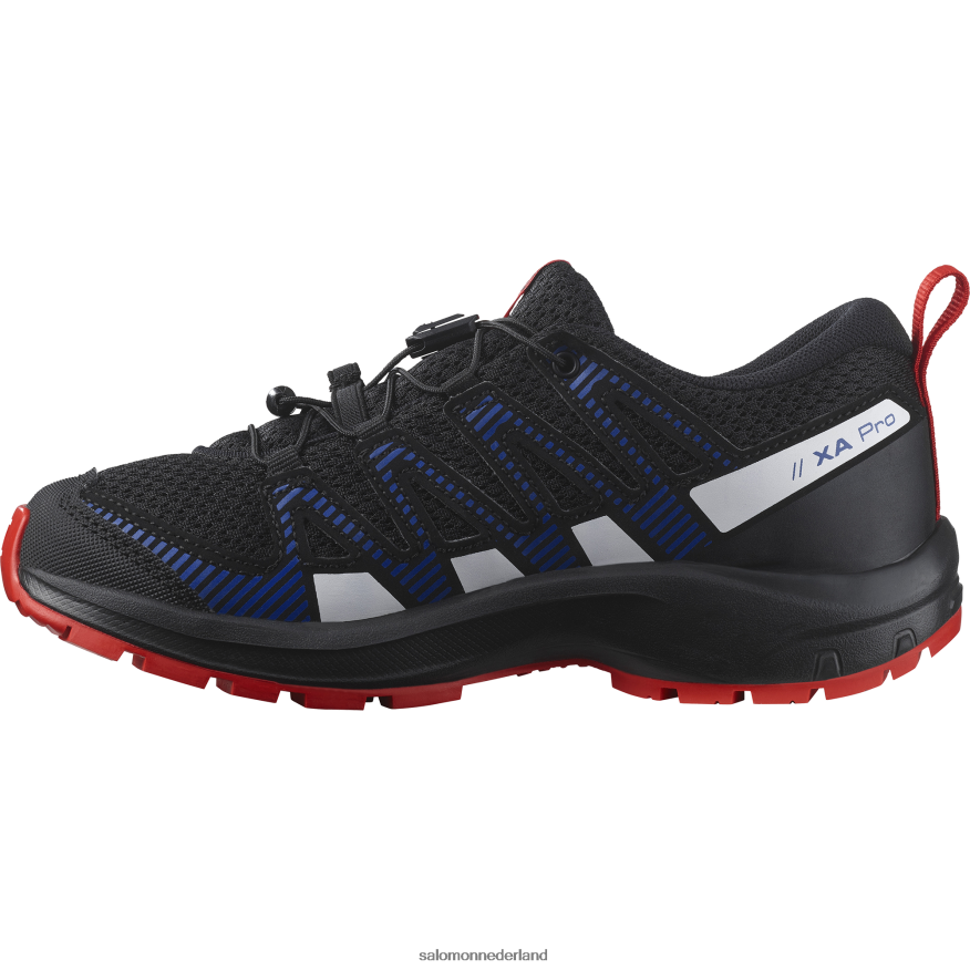 junior - kinderschoenen - xa pro v8 zwart/lapisblauw/vurig rood NTFJN61356 Salomon