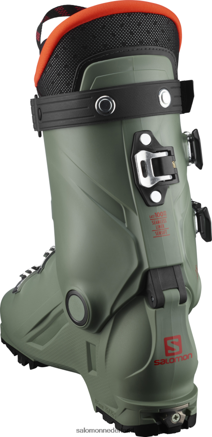 junior - all-mountain kinderlaarzen - shift pro 80t at olie groen/zwart/oranje NTFJN61373 Salomon