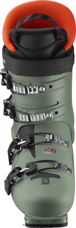 junior - all-mountain kinderlaarzen - shift pro 80t at olie groen/zwart/oranje NTFJN61373 Salomon
