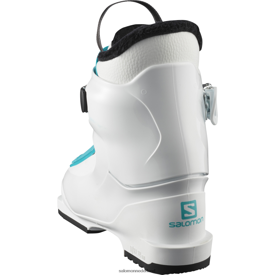 junior - kinderpistelaarzen - t1 girly wit/scubablauw NTFJN61426 Salomon