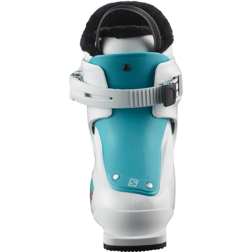junior - kinderpistelaarzen - t1 girly wit/scubablauw NTFJN61426 Salomon