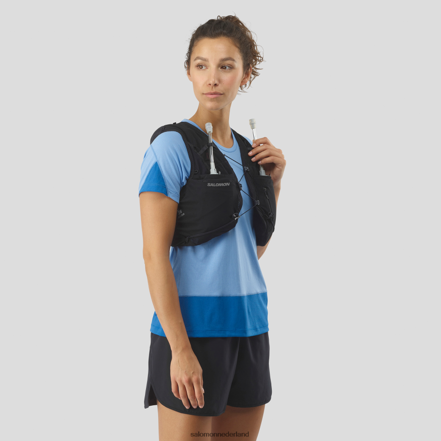 hardloopvest voor dames inclusief flacons - adv skin 5 zwart/ebbenhout NTFJN6972 Salomon