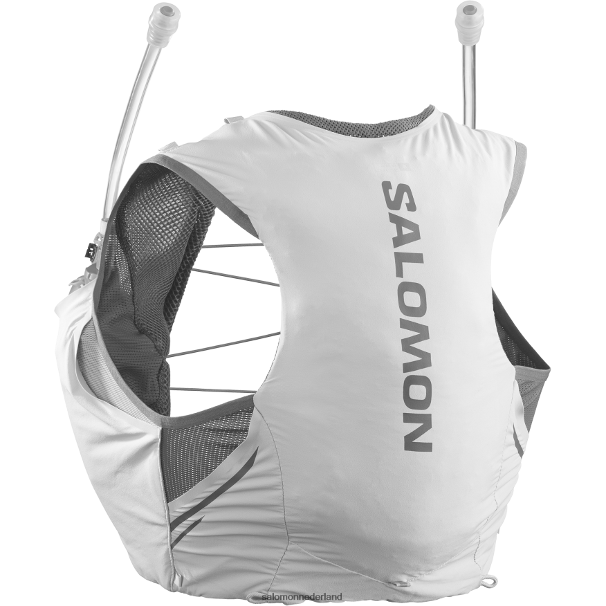 hardloopvest voor dames inclusief flacons - sense pro 5 oesterzwam/rustige schaduw doorschijnend NTFJN6977 Salomon