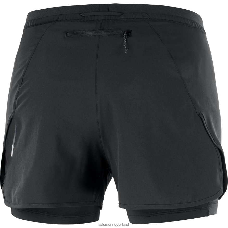 damesshorts - kruis 2in1 diep zwart NTFJN6955 Salomon