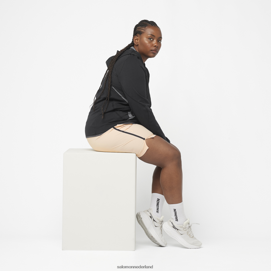 damesshorts - runlife crème bruin NTFJN61171 Salomon