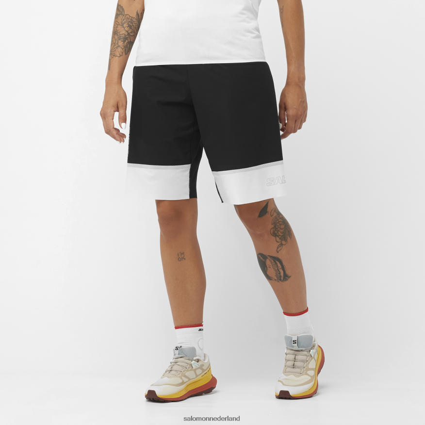 damesshorts - shortney diep zwart/wit NTFJN61188 Salomon