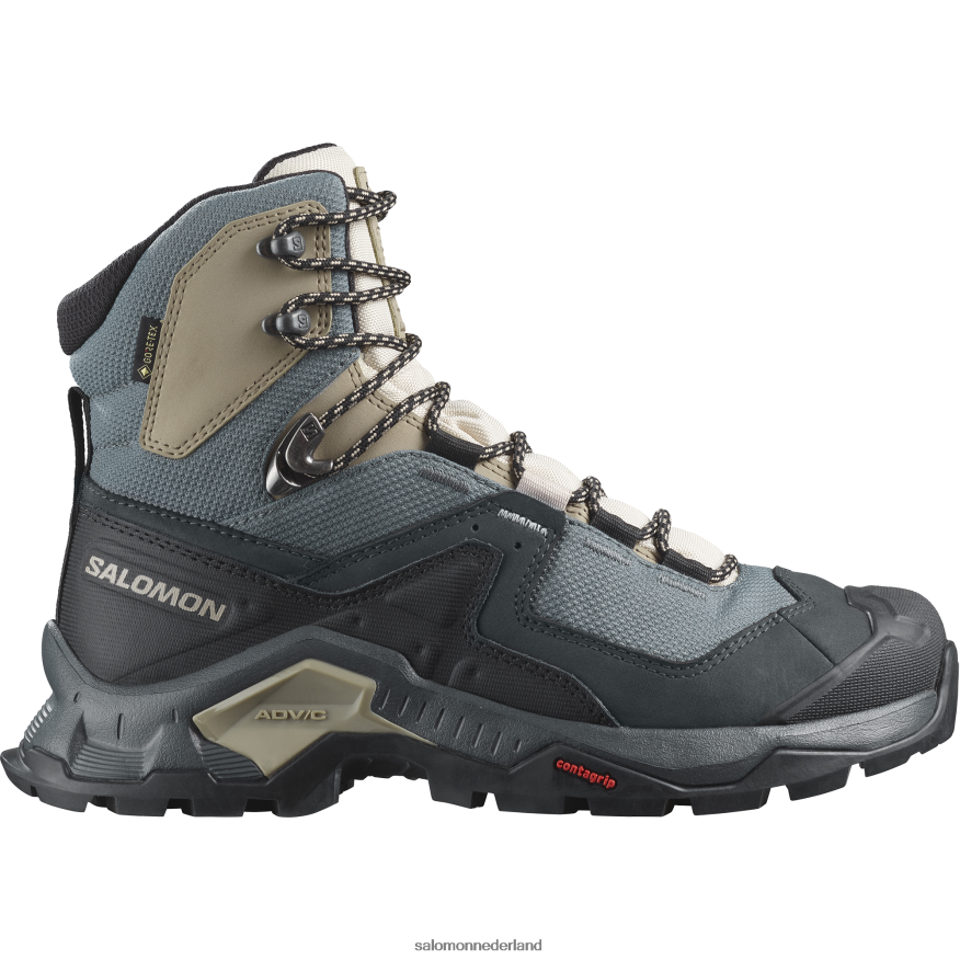 Leren wandelschoenen voor dames - Quest Element Gore-Tex ebbenhout/regenachtige dag/stormachtig weer NTFJN61136 Salomon