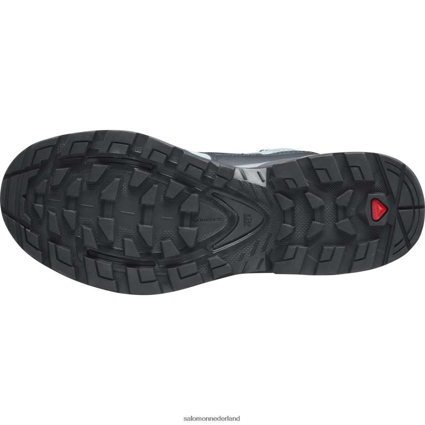 Leren wandelschoenen voor dames - quest 4 gore-tex leisteen/trooper/opaalblauw NTFJN61129 Salomon