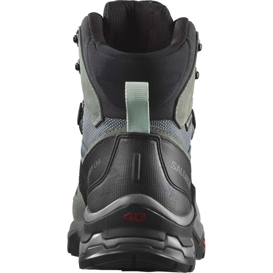 Leren wandelschoenen voor dames - quest 4 gore-tex leisteen/trooper/opaalblauw NTFJN61129 Salomon