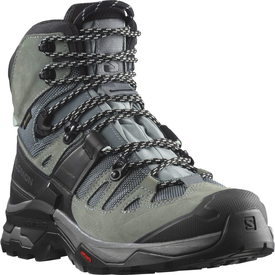 Leren wandelschoenen voor dames - quest 4 gore-tex leisteen/trooper/opaalblauw NTFJN61129 Salomon