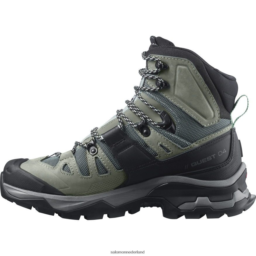 Leren wandelschoenen voor dames - quest 4 gore-tex leisteen/trooper/opaalblauw NTFJN61129 Salomon