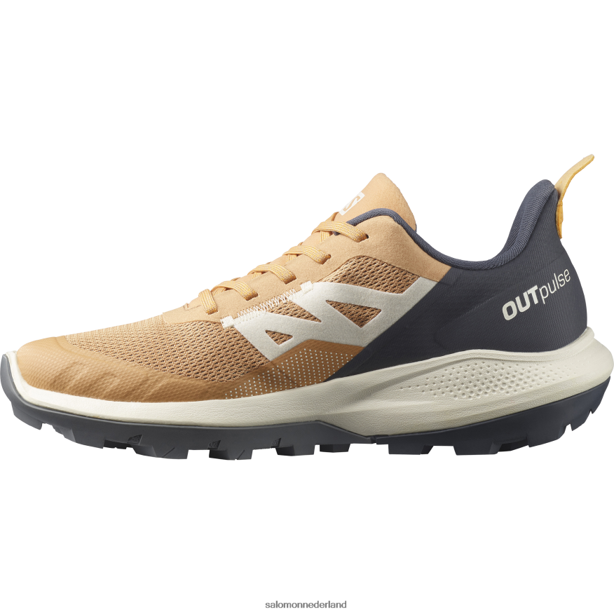 dameswandelschoenen - outpulse fenegriek/ebbenhout/vlammend oranje NTFJN61281 Salomon