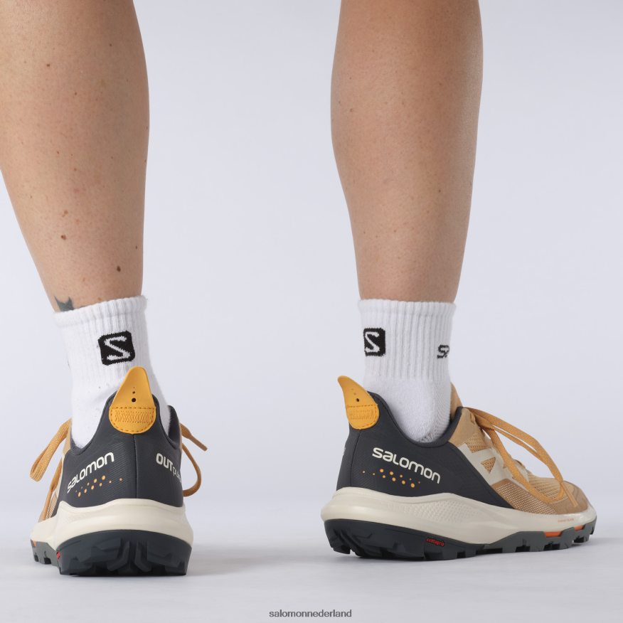 dameswandelschoenen - outpulse fenegriek/ebbenhout/vlammend oranje NTFJN61281 Salomon