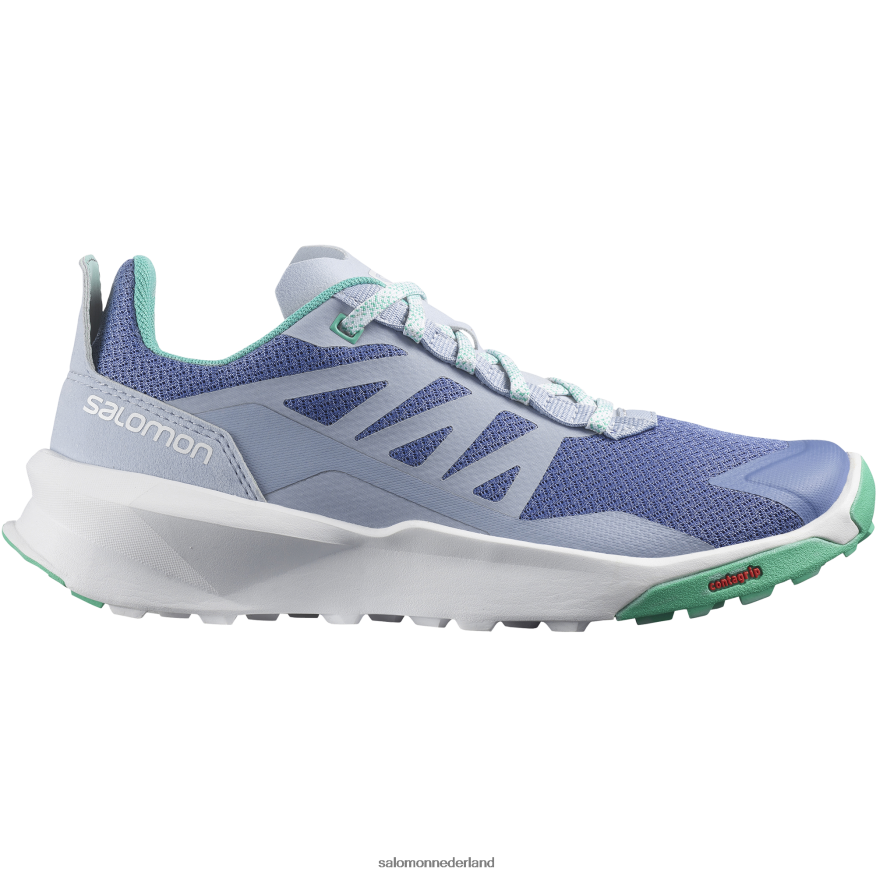 dameswandelschoenen - patrouille fluweel ochtend/zen blauw/muntblad NTFJN61127 Salomon