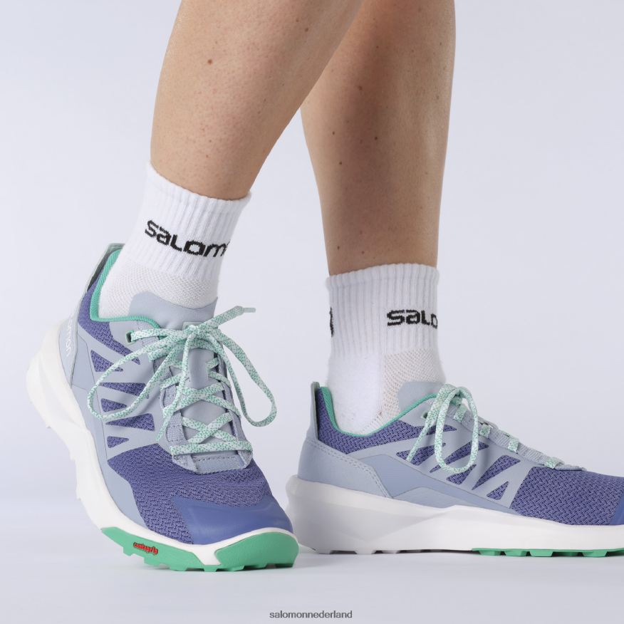 dameswandelschoenen - patrouille fluweel ochtend/zen blauw/muntblad NTFJN61127 Salomon