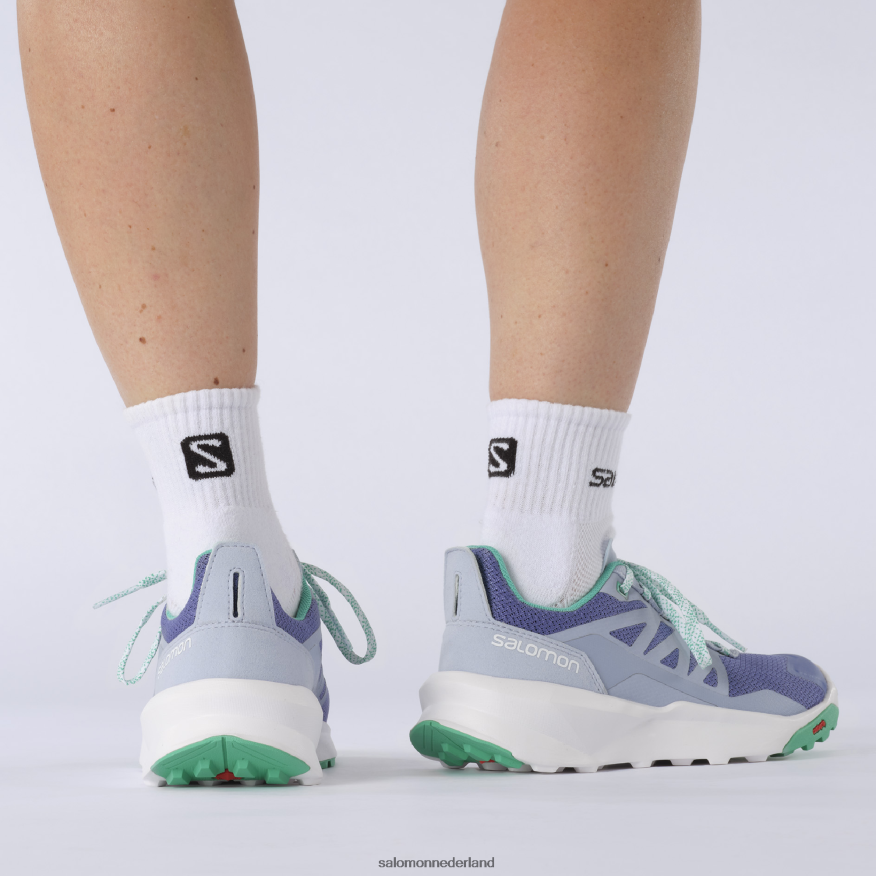 dameswandelschoenen - patrouille fluweel ochtend/zen blauw/muntblad NTFJN61127 Salomon