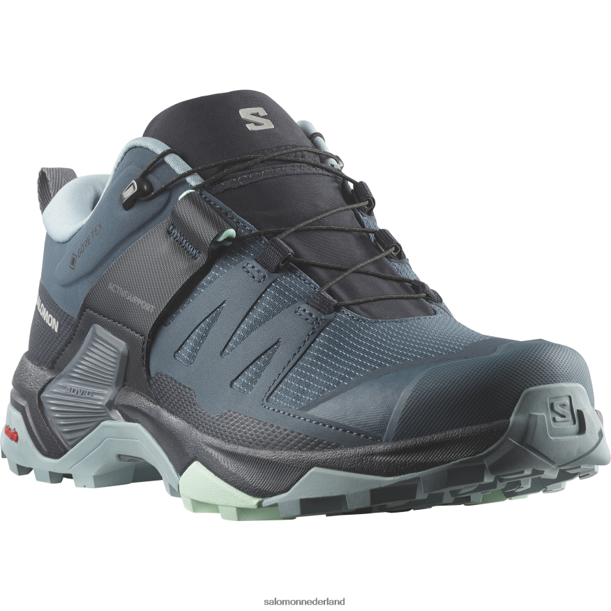 dameswandelschoenen - x ultra 4 gore-tex sterrenkijker/koolstof/steenblauw NTFJN61138 Salomon