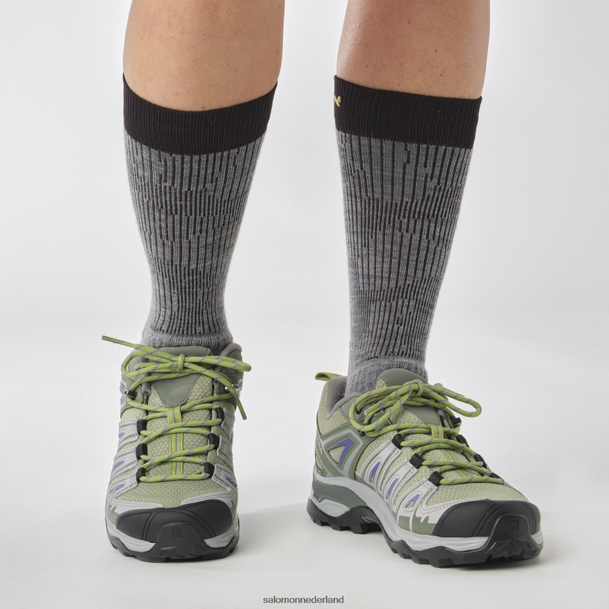 dameswandelschoenen - x ultra pionier aero oliegroen/castorgrijs/amparoblauw NTFJN61121 Salomon