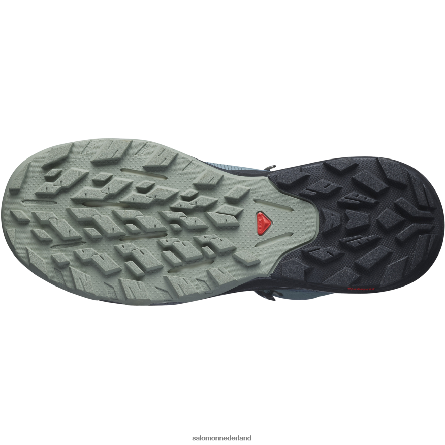 wandelschoenen voor dames - outpulse mid gore-tex stormachtig weer/zwart/smeedijzer NTFJN61116 Salomon
