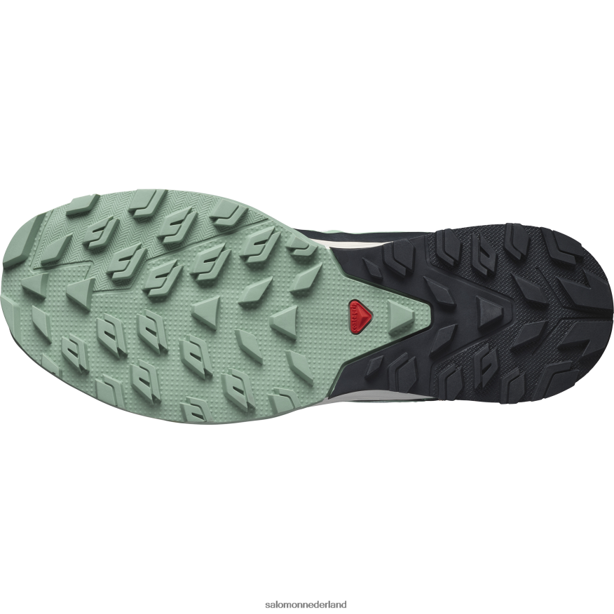 wandelschoenen voor dames - outrise granietgroen/groene as/zachte perzik NTFJN61279 Salomon