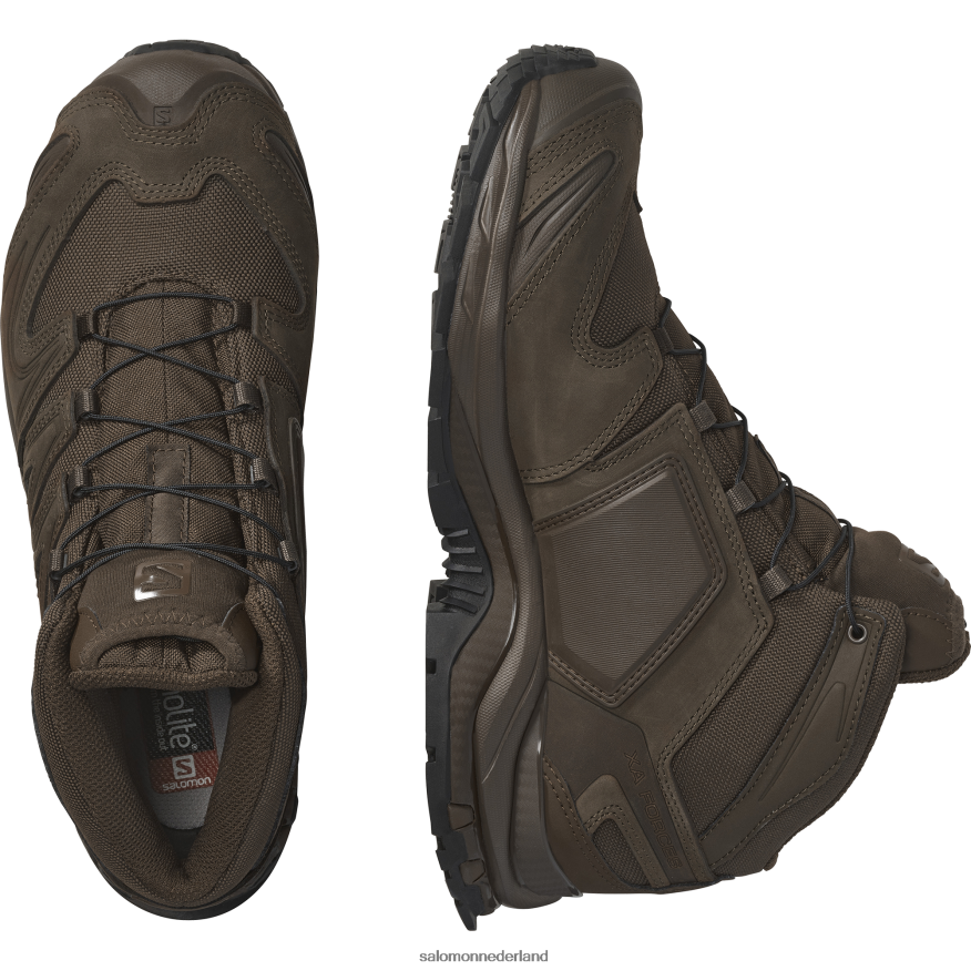 Forces-schoenen voor dames - xa force mid en aarde bruin NTFJN6826 Salomon