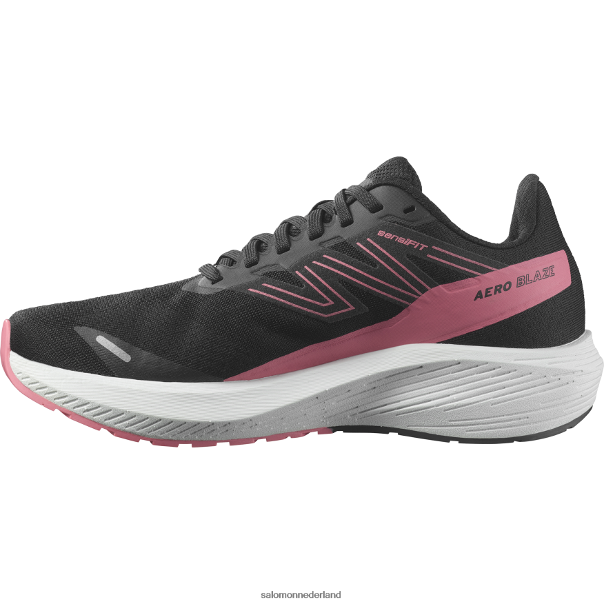 hardloopschoenen voor dames - aero blaze zwart/wit/theeroos NTFJN6741 Salomon