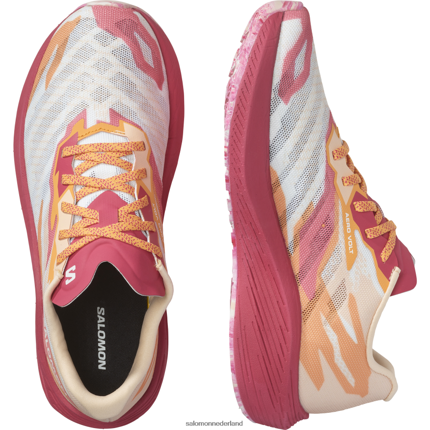 hardloopschoenen voor dames - aero volt zacht perzik/virtueel roze/wit NTFJN6753 Salomon