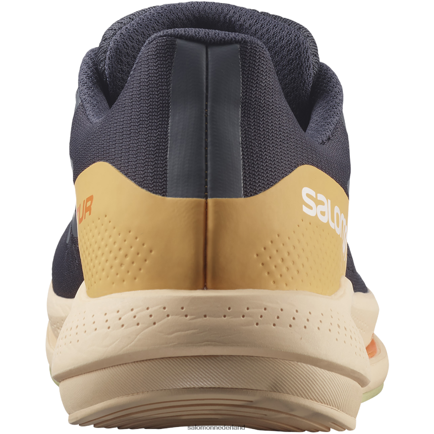 hardloopschoenen voor dames - spectur ebbenhout/amandelcrème/preigroen NTFJN6749 Salomon