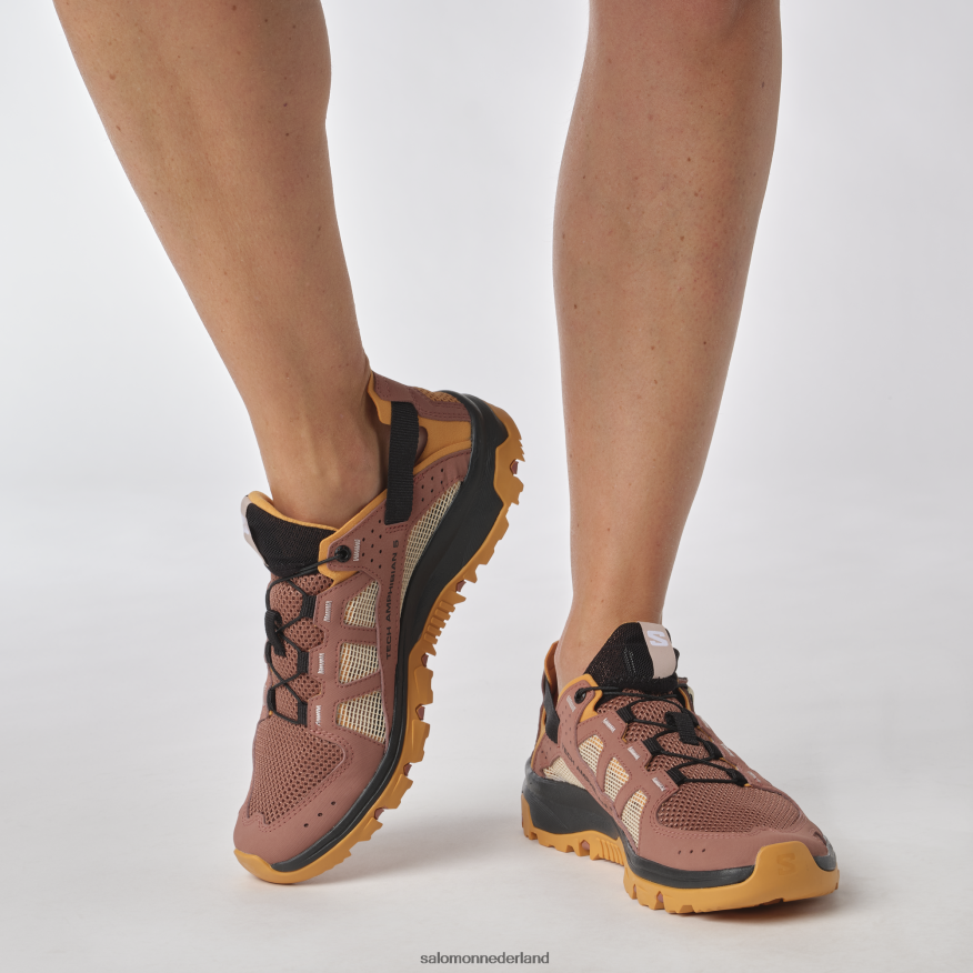 dames waterschoenen - techamphibian 5 cederhout/buckskin/rozenwolk NTFJN6789 Salomon