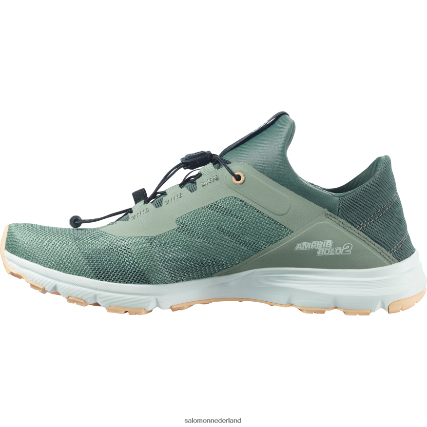 damessandalen - amphib bold 2 groen milieu/balsemgroen/amandelcrème NTFJN6791 Salomon