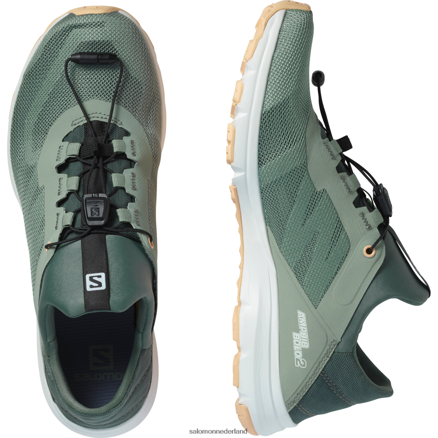 damessandalen - amphib bold 2 groen milieu/balsemgroen/amandelcrème NTFJN6791 Salomon