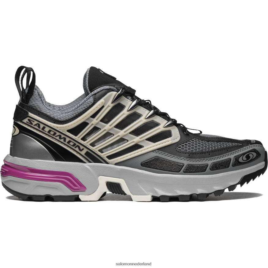 sportschoenen voor dames - acs pro advanced zwart/legering/veergrijs NTFJN6779 Salomon