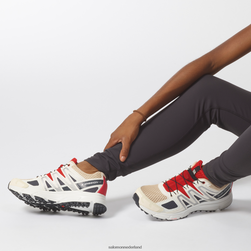 sportschoenen voor dames - x-mission 4 vanille-ijs/ebbenhout/gojibes NTFJN6780 Salomon