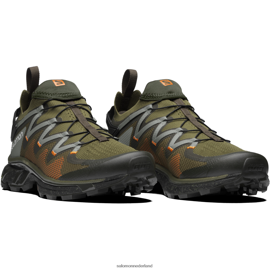 sportschoenen voor dames - xt-rush olijf nacht/turf/levendig oranje NTFJN6776 Salomon