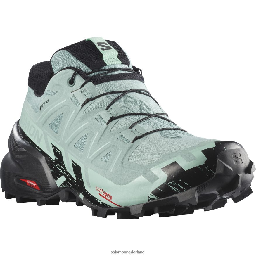 dames trailrunningschoenen - speedcross 6 gore-tex aquifer/zwart/yucca NTFJN61517 Salomon
