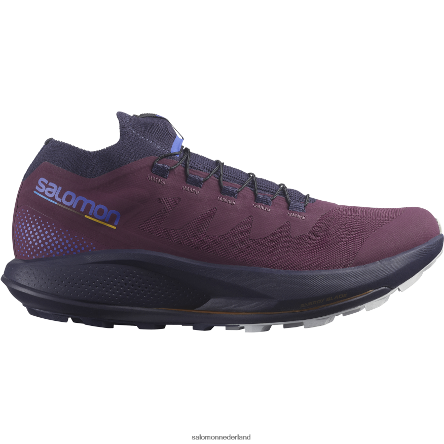 trailrunningschoenen voor dames - pulsar trail pro druivenwijn/nachtelijke hemel/maanrots NTFJN61532 Salomon