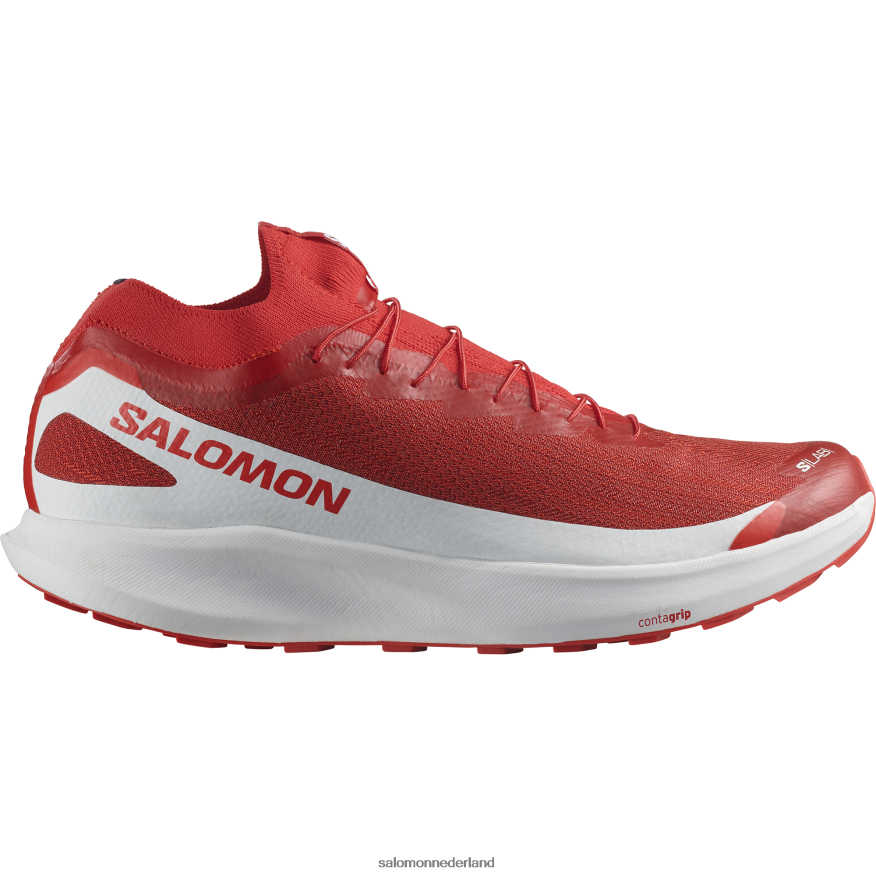 trailrunningschoenen voor dames - s/lab pulsar 2 vurig rood/wit NTFJN61519 Salomon