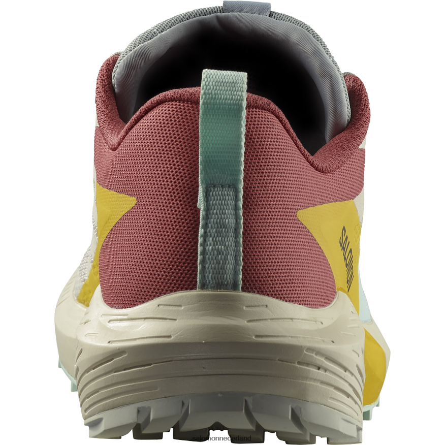 trailrunningschoenen voor dames - sense ride 5 regenachtige dag/hete saus/fresia NTFJN61497 Salomon