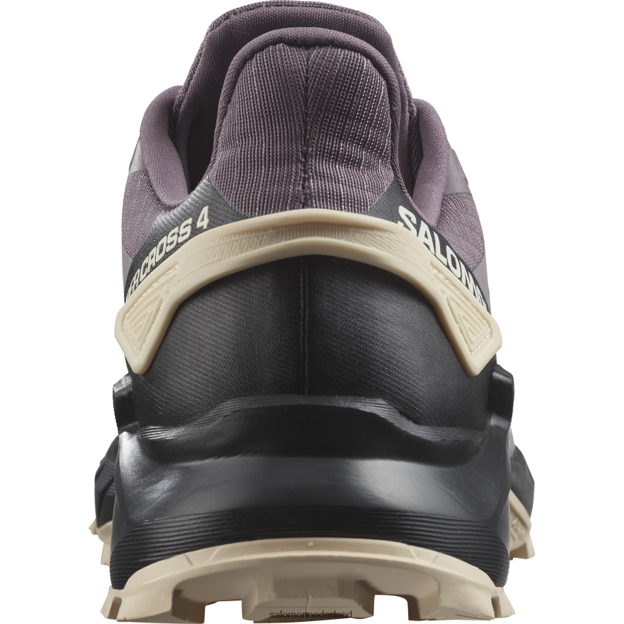 trailrunningschoenen voor dames - supercross 4 maanlandschap/zwart/zachte perzik NTFJN61545 Salomon