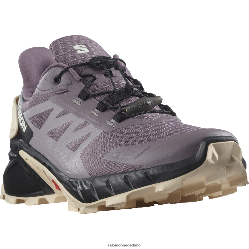 trailrunningschoenen voor dames - supercross 4 maanlandschap/zwart/zachte perzik NTFJN61545 Salomon