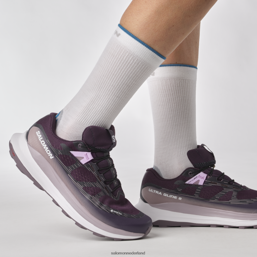 trailrunningschoenen voor dames - ultra glide 2 gore-tex nachtschade/wit/maanlandschap NTFJN61520 Salomon