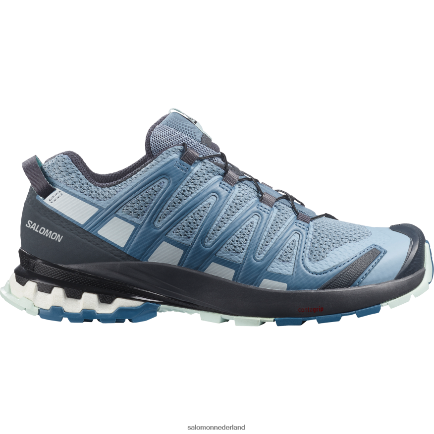 trailrunningschoenen voor dames - xa pro 3d v8 Ashley blauw/ebbenhout/opaalblauw NTFJN61535 Salomon